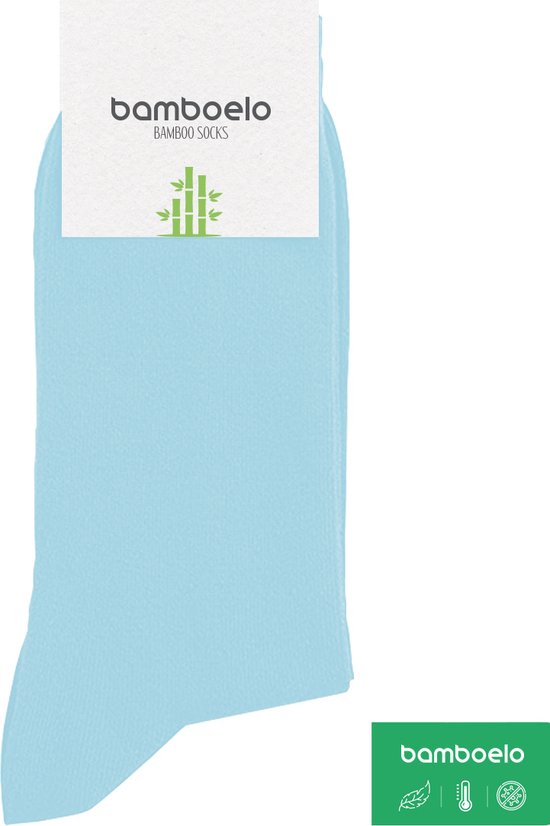 Bamboelo - Chaussettes en Bamboe - Taille 39-42 - Couleur Turquoise - 80% Bamboe