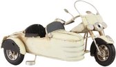 Maquette en étain - Moto avec side-car - Moto Witte - Hauteur 11,2 cm