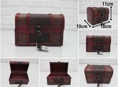Boîte de rangement en bois 16 cm / Coffre au trésor en bois authentique / Boîte de rangement en bois / 16x11x10 cm