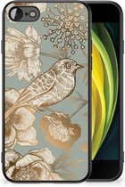 Bloemen Hoesje geschikt voor iPhone SE 2022 | SE 2020 | 7/8 Vintage Bird Flowers