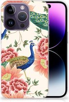 TPU Hoesje Geschikt voor iPhone 14 Pro Pink Peacock