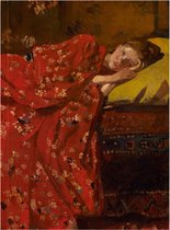Softcover kunst schetsboek, Kunstmuseum, Breitner, Meisje in rode kimono
