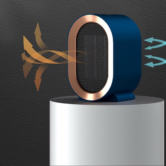 Zana Products® - Mini radiateur électrique de Luxe - Bleu Chique