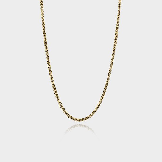Wheat Ketting 3 mm - Gouden Schakelketting - 50 cm lang - Ketting Heren - Olympus Jewelry