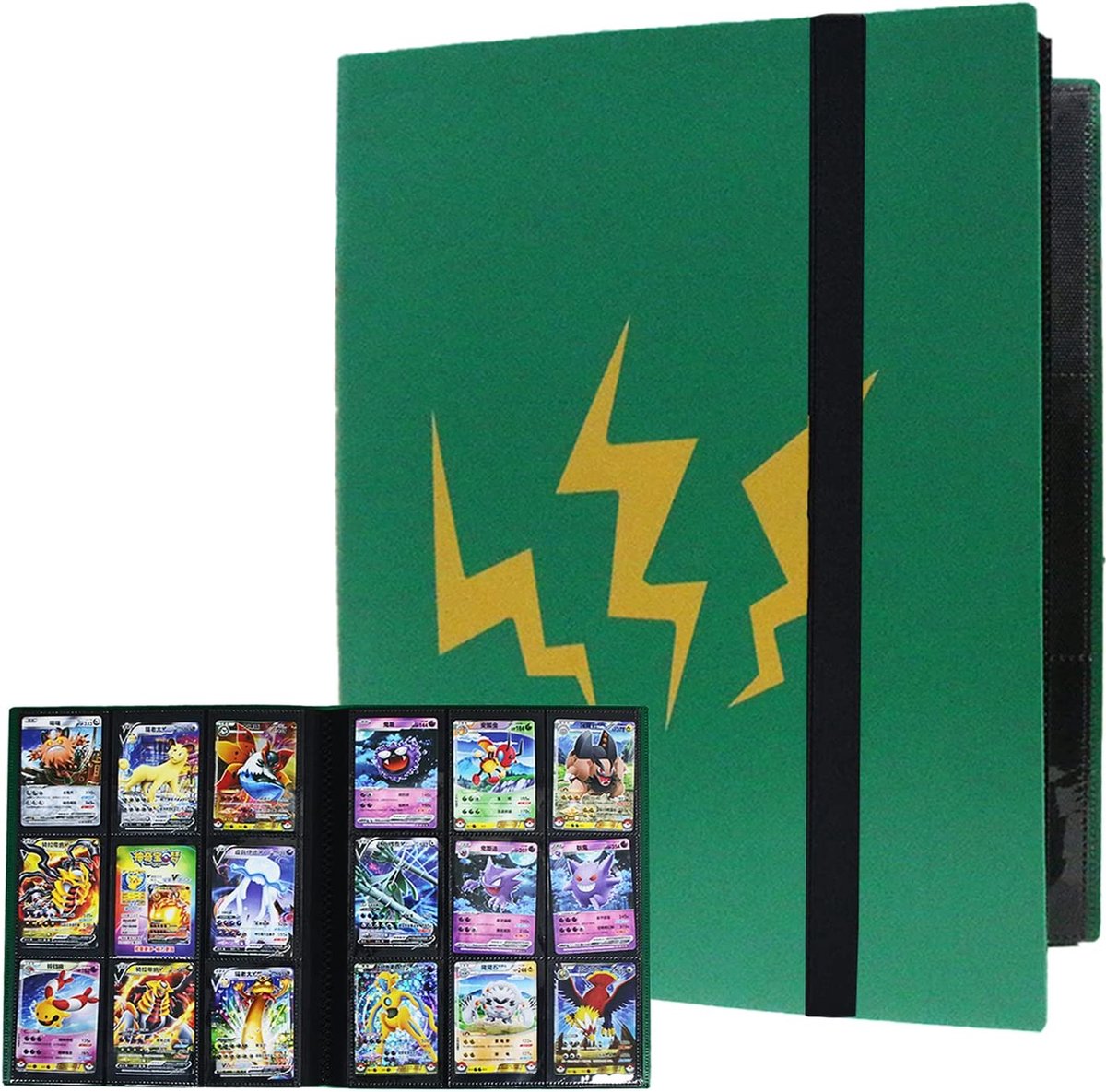 Pokémon Verzamelkaartenalbum, 480 vakken, waterdichte zwarte collectie