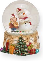 Wurm - Sneeuwbol - Kerstmis - Sneeuwpop - Jongetje met trompet - Ø7x9cm