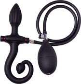 Plug anal en Siliconen gonflable Rimba Latex Play avec poignée et pompe - noir