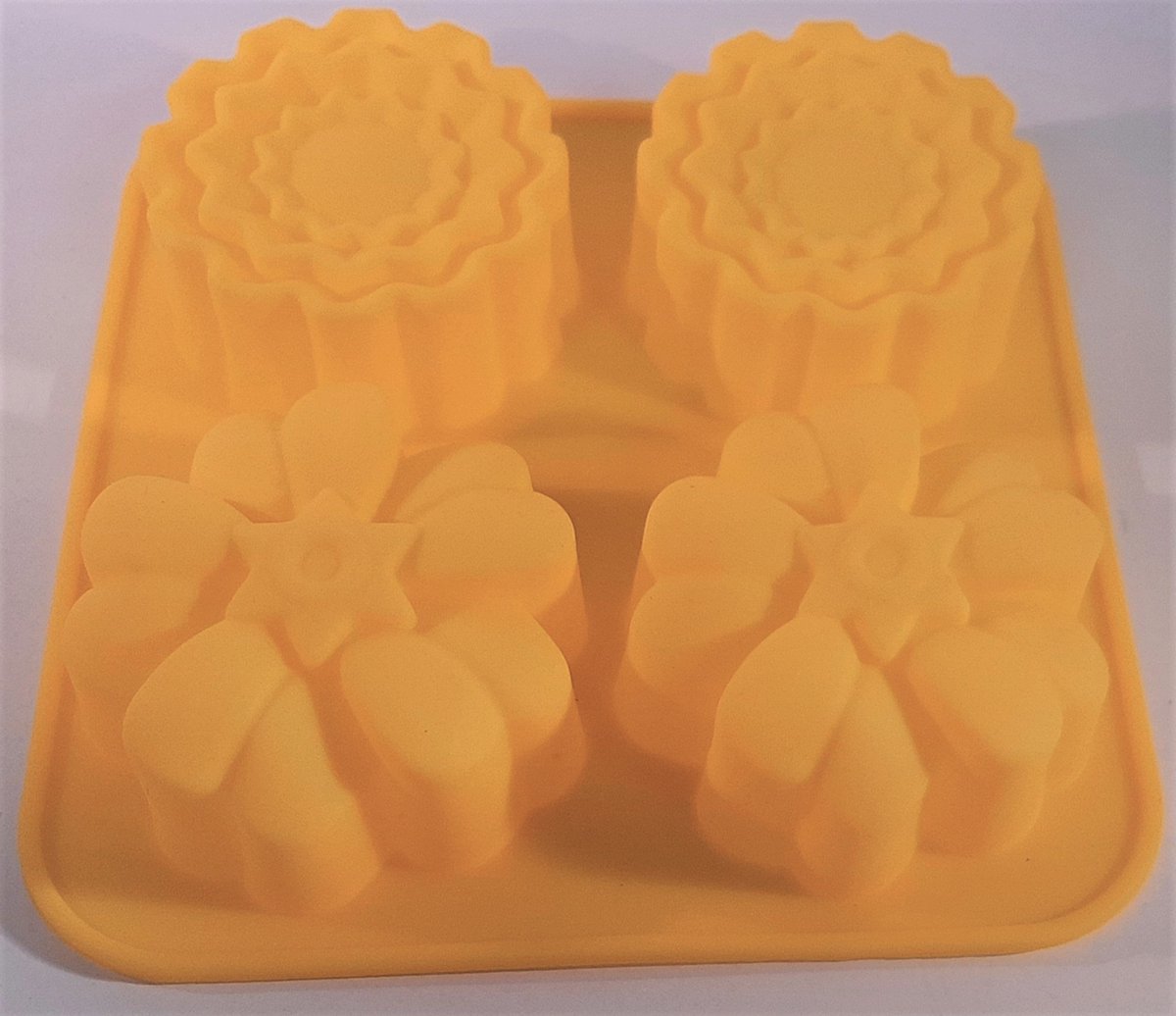 EIZOOK Bak vorm - 4 vormen - siliconen - cake - mousses - ijs - taart