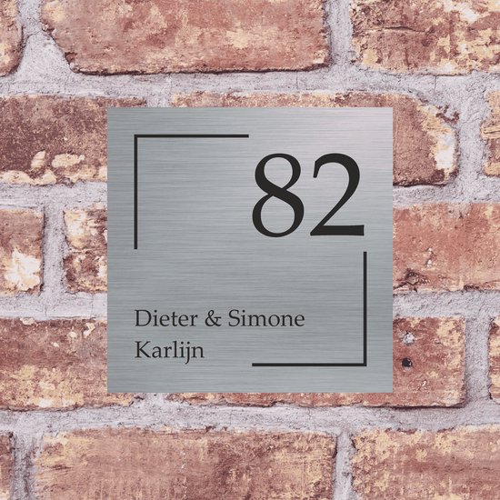 plaque signalétique - plaque signalétique - acier inoxydable - plaque signalétique en acier inoxydable brossé - plaque signalétique - plaque signalétique porte d'entrée