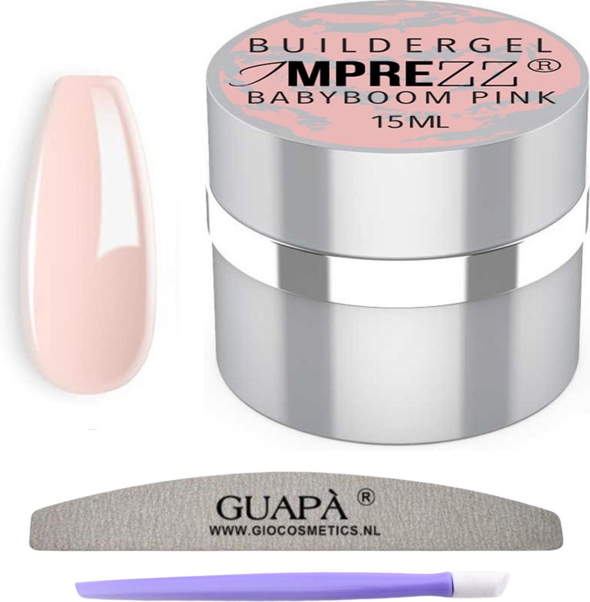 Guapà® builder gel | gellak | gel nagels | babyboom pink | builder gel pink | 15 ml