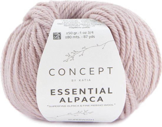 100 % natuurlijk Katia Essential Alpaca Garen Roze/ Babyroze Kleurnr. 91 alpaca wol... | bol.com