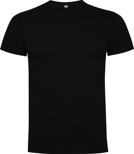 Voorkant van een zwart Roly t-shirt met korte mouwen en ronde hals.