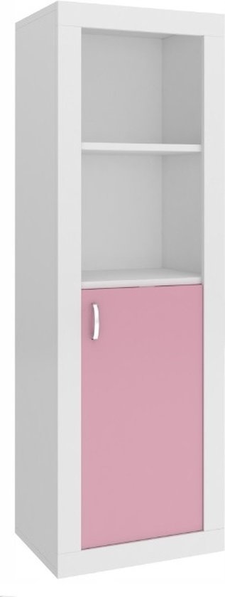 Filip 45 boekenkast kinderkamer, kast, roze / wit