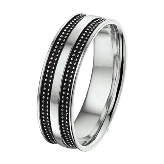 Schitterende Zilveren Brede Ring OXI 19.00 mm. (maat 60) model 269