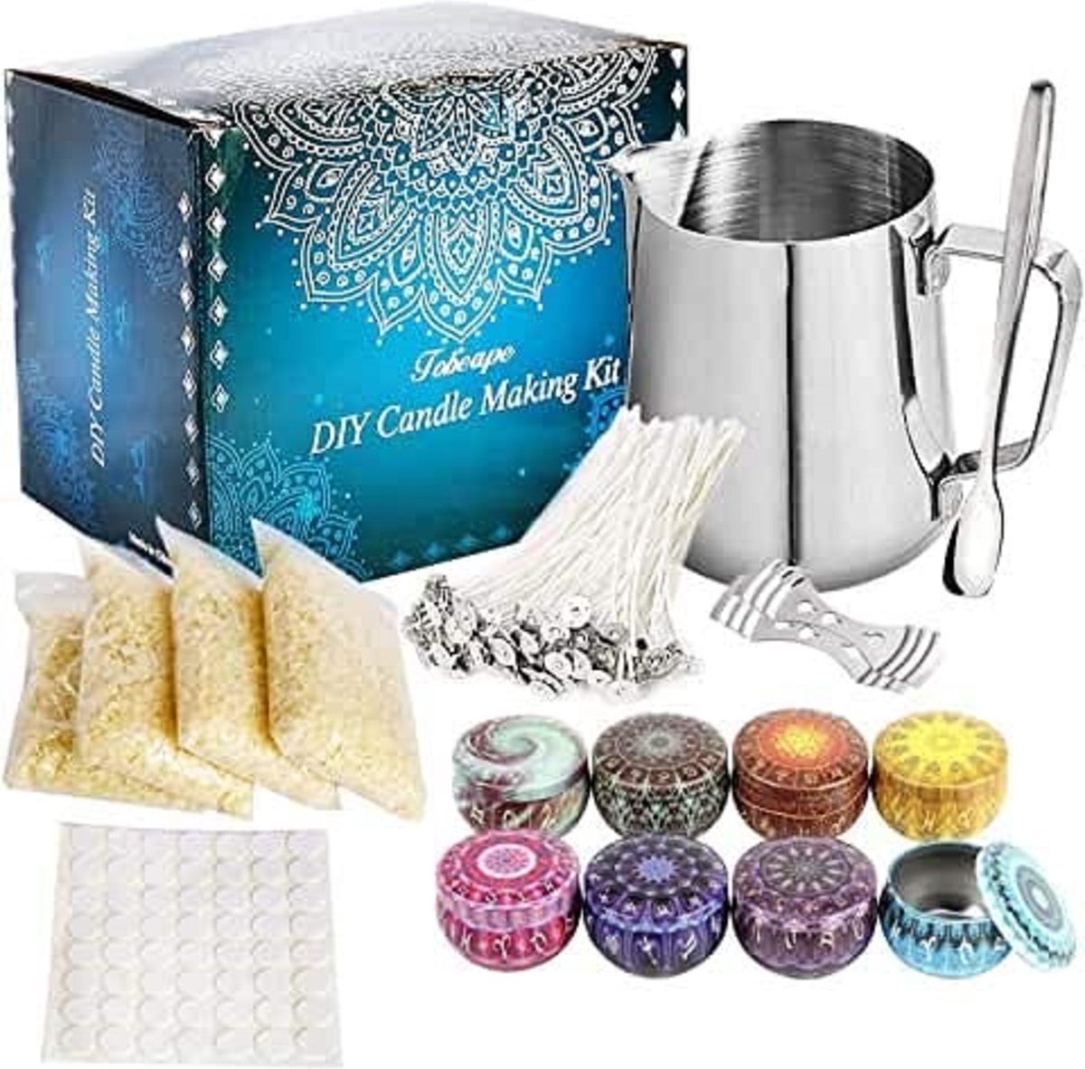 Kaarsenmakerset DIY Kaarsen handwerk - kaars Craft Set, Wicks, Essences, kleurstoffen