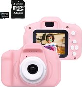 Denver Kindercamera Full HD Incl. 32GB SD kaart - 40 MP - Digitale Camera Kinderen - Foto en Video - Spelletjes - KCA1330 - Roze