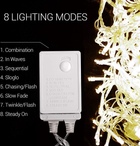 LED lichtnet kerst - 2 x 1,5 meter - Warm wit - 160 leds - ABC-Led