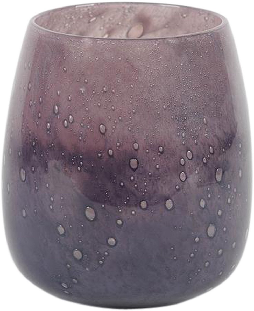 Rasteli Vaas - glas - paars - D17,8 x H18,6 cm - Opening 12 cm