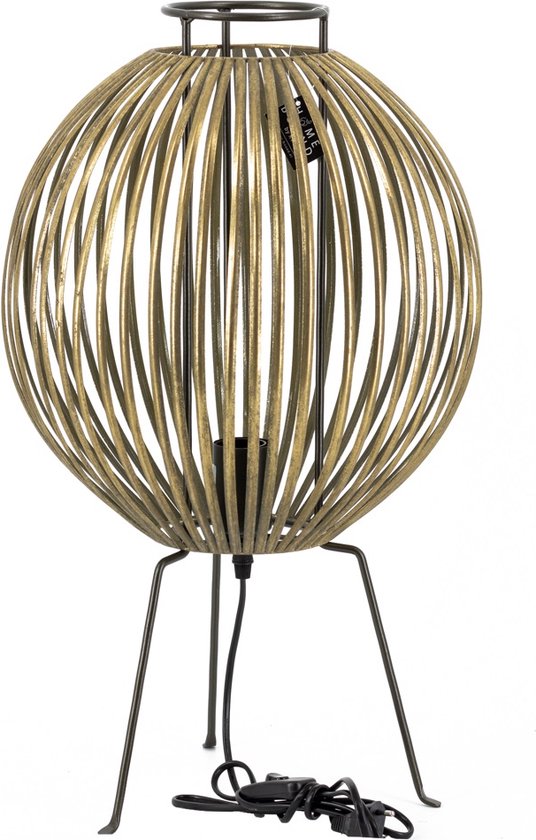 Tafellamp - Staande Lamp - Tafellamp Slaapkamer - Lamp - Tafellamp Industrieel - Tafellampen Woonkamer - Goud - 57 cm