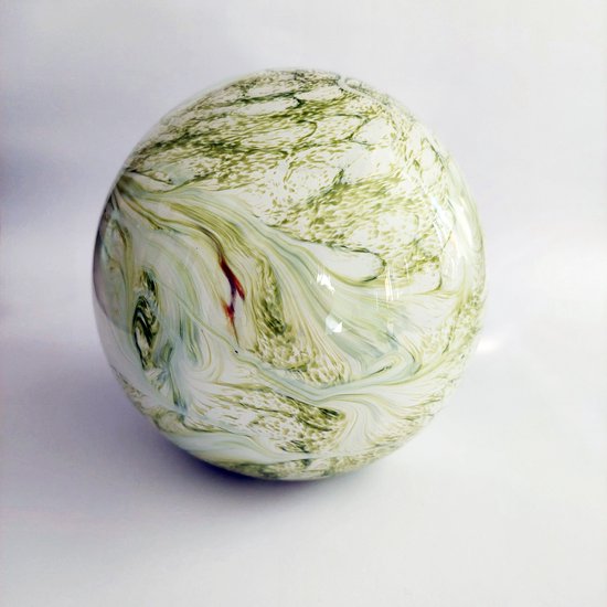 Glasobject Bol Urn Glazen Urn Glas Mini urn voor as Urn Kunst As Groen