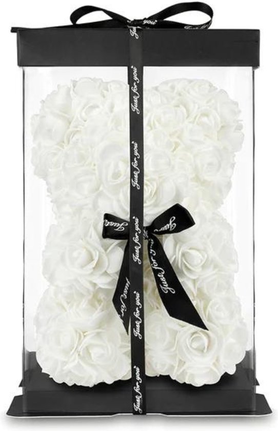 Feestdecoratie - Rozen Teddy Beer 25 cm - Rose Bear - Rose Teddy - Liefde - Moederdag - Verjaardag -  cadeau voor haar - romantisch cadeau - Valentijn Cadeau