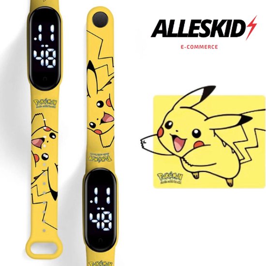 Pokémon Horloge - Pikachu - Smartwatch - Kinderhorloge - Waterdicht - Siliconen - Digitaal - Armband - LED Display - Cadeau - Horloge - Geel - Watch