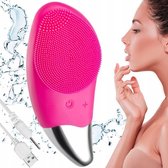 Oplaadbare Gezicht borstel - 4 vibratie snelheden - Waterdicht - Roze - Gezichtsreiniging - Acne - Face Cleaner