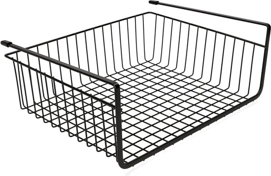 Home Deco Factory Hangmand voor in een kast - 3x - metaal - 56 x 26 x 14 cm - zwart