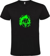 Zwart T-Shirt met “ Halloween Chucky “ afbeelding Neon Groen Size XXL