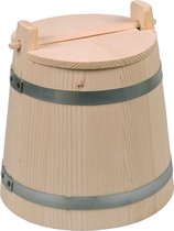 Authentieke houten augurkenpot 3 liter