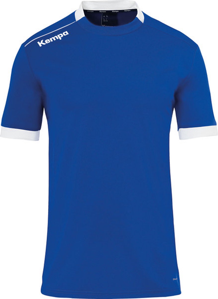 Kempa Player Shirt Royal-Wit Maat XL