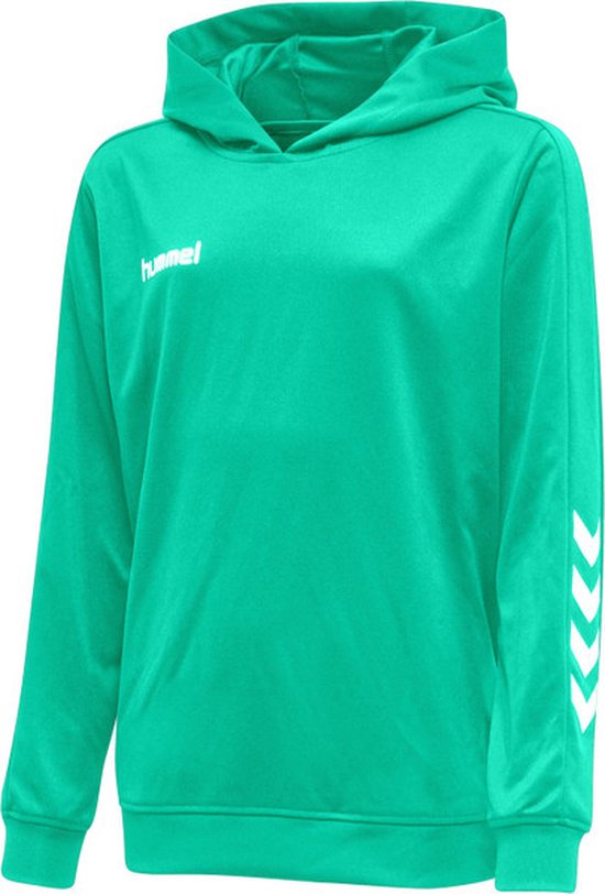 Foto: Hummel promo poly hoodie sporttruien groen unisex