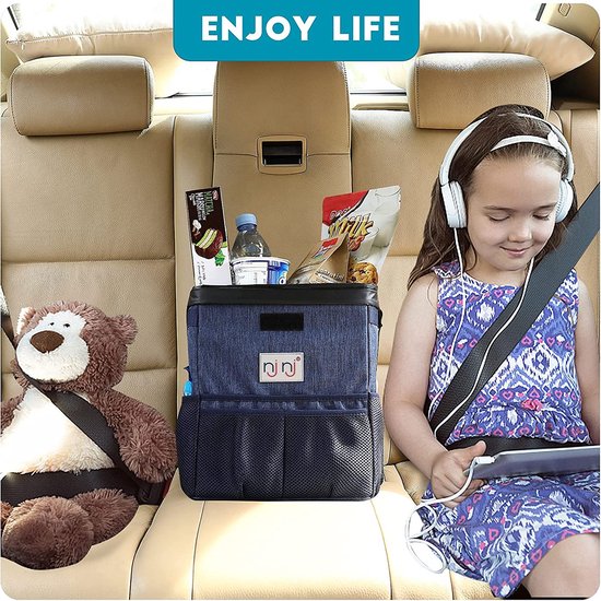 UKOFEW Afvalemmer, multifunctioneel, kleine auto-afvalemmer, kleine auto- afvalemmer met deksel, hangend, voor auto, thuis, kantoor, keuken (zwart