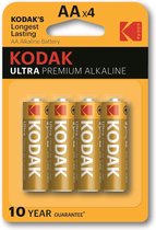Kodak Ultra Premium AA Alkaline Batterij 4 Stuks