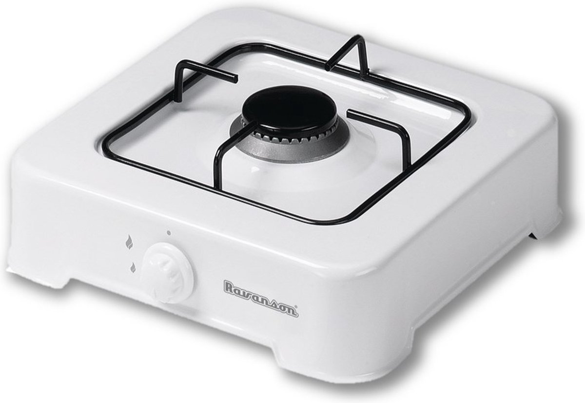 Gas cooker Ravanson K-01T (white; 1 zone)