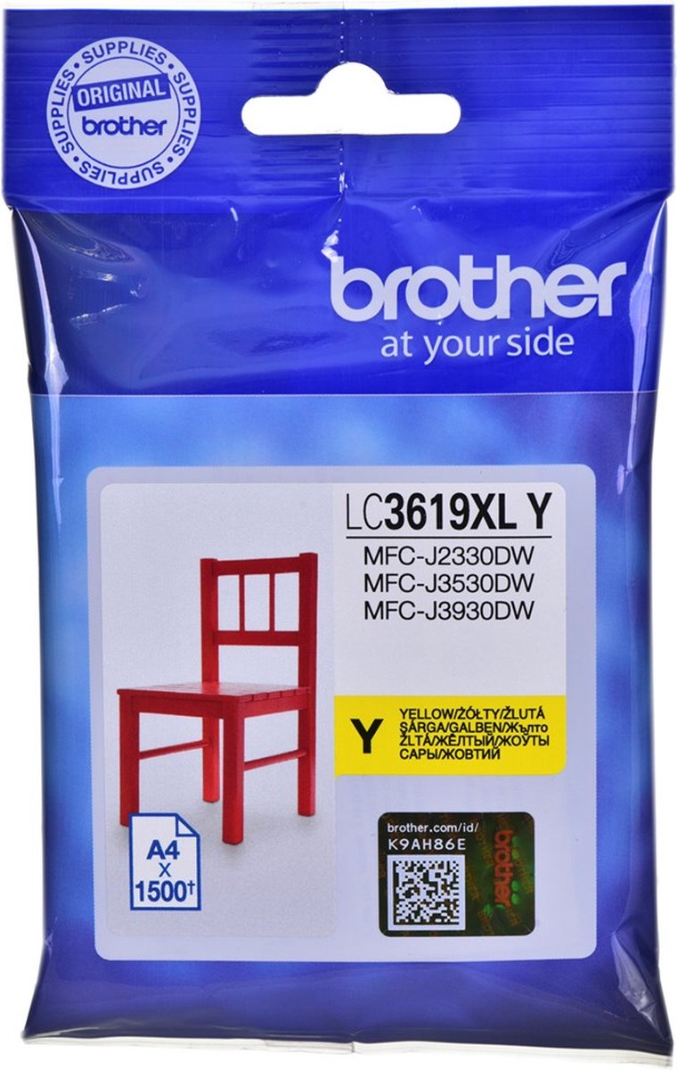 Brother LC-3619XLY inktcartridge 1 stuk(s) Origineel Geel