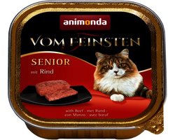 Animonda Vom Feinsten Serie - Natvoer voor Senior Katten - Rundvlees - 25x100g - Verminderd Vet
