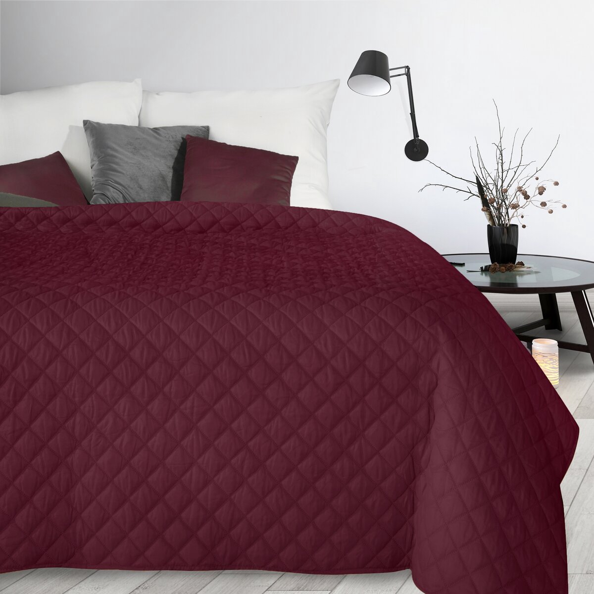 Riva Home Shiraz Sprei, Bordeaux, 275 X 275 Cm
