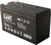 MPL megaBAT MB 7.2-12 UPS-accu Lood-zuur batterij VRLA AGM Onderhoudsvrij 12 V 7,2 Ah Zwart