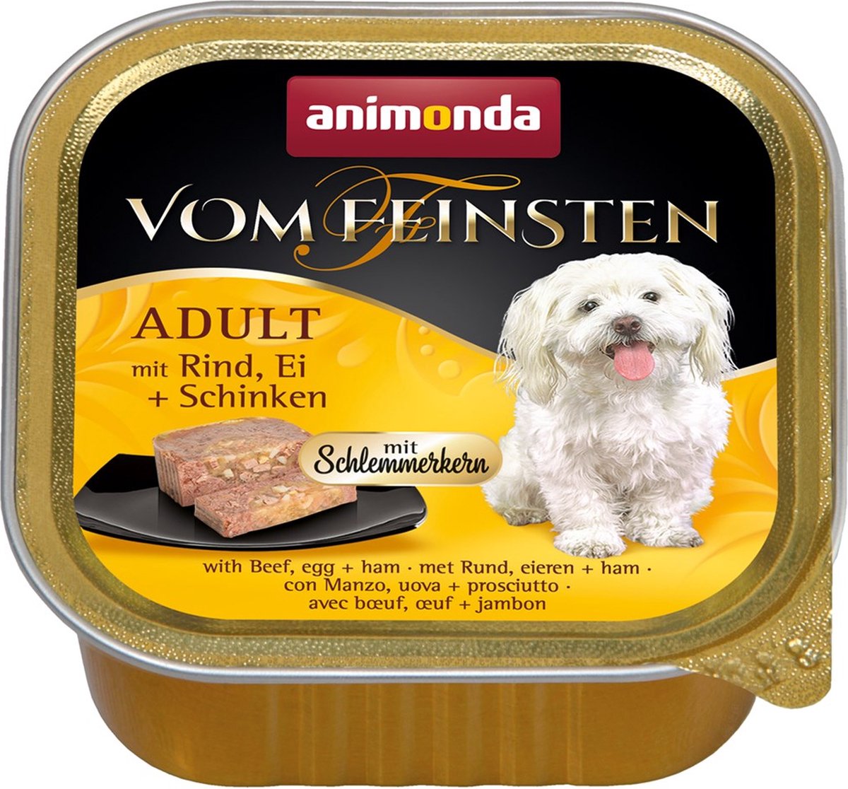 Animonda animonda Vom Feinsten Gourmet core with Beef, egg + ham Egg, Rundvlees, Ham Adult - 22 x 150g