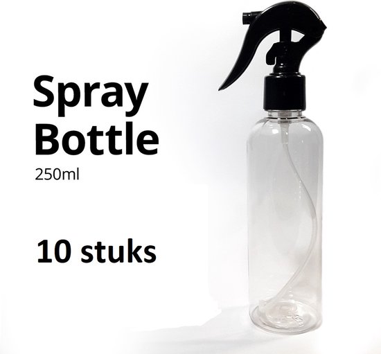 Sprayflacon leeg - 10 stuks 250 ml spray bottle - Compacte verstuiver spray  flesjes | bol.com