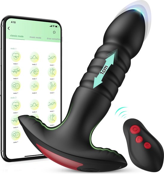 Vibromasseur anal avec contrôle APP mondial - Contrôle par application et  télécommande