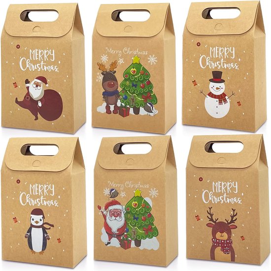 30 stks Kerst Gift Bags, Kerst Candy Cookie Treats Party Dozen Tassen... bol.com