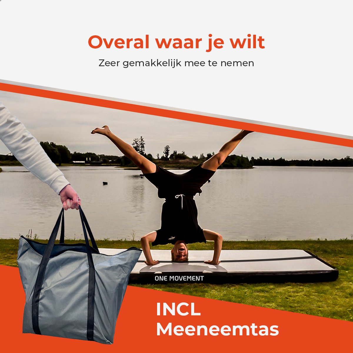 LUBAKED Air Matte Track, gymnastiekmat, 3/4/5/6 m, opblaasbare turnmat met pomp, trainingsmat, fitnessmat, yogamat voor thuis, outdoor