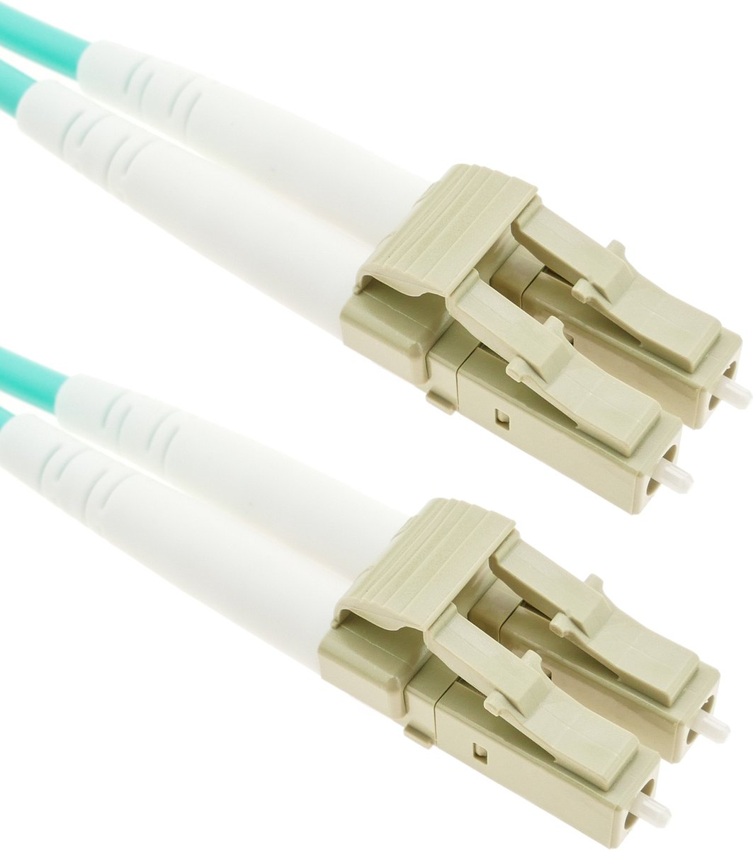 BeMatik - Multimode OM4 glasvezelkabel MMF duplex 50µm / 125µm LC-LC 50cm