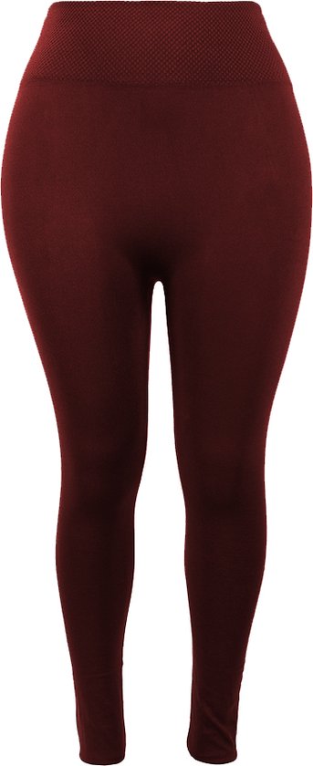 Legging Thermo Femme - Taille Haute - Bordeaux - Taille XL/ XXL