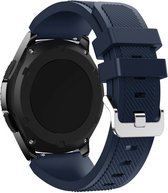 Strap-it Smartwatch bandje - siliconen bandje geschikt voor Huawei Watch GT 2 42mm / GT 3 42mm / GT 3 Pro 43mm - Amazfit GTS 1-2-3-4 - Mini / Bip / GTR 42mm - donkerblauw
