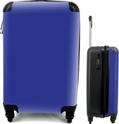 MuchoWow® Koffer - Blauw - Effen kleur - Donkerblauw - Past binnen 55x40x20 cm en 55x35x25 cm - Handbagage - Trolley - Fotokoffer - Cabin Size - Print