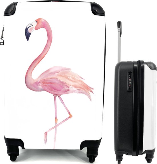Valise - Aquarelle - Flamingo rose - Rose - 35x55x20 cm - Bagage à Bagage à  main - Trolley | bol.com
