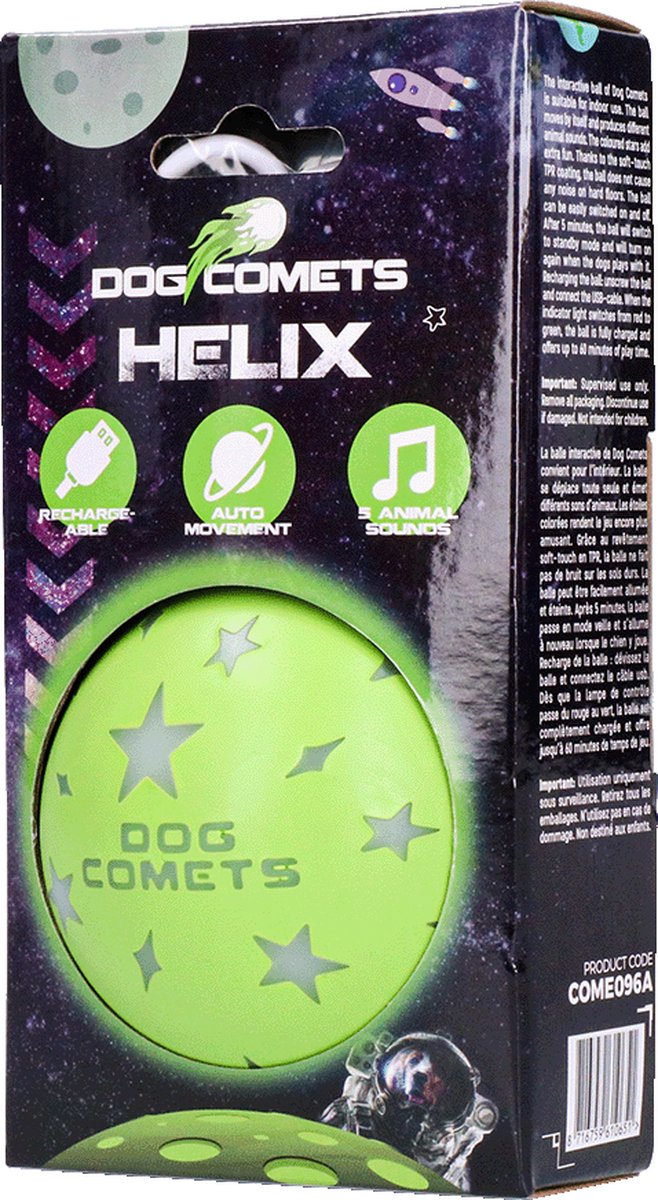 Dog Comets Hypernova 15 cm - Hondenspeelgoed - Groen - Werpspeelgoed - Pets Place